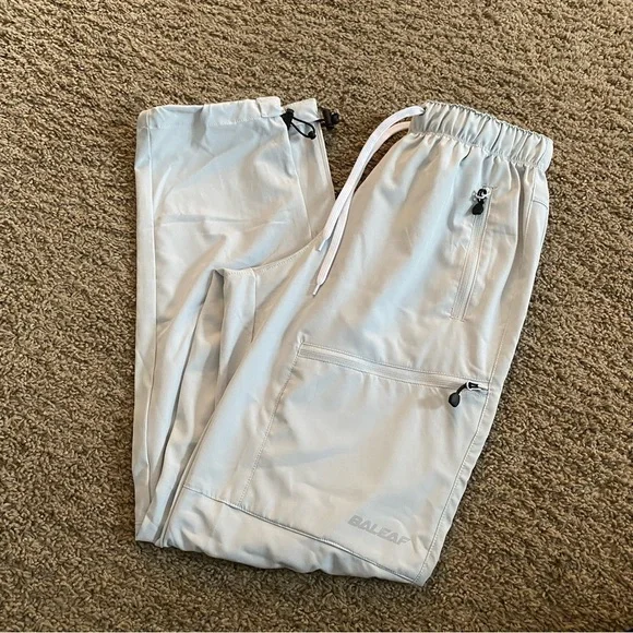 BALEAF Pants Gray Cinch with Pockets XS Travel Hike Lounge Workout - Picture 12 of 12